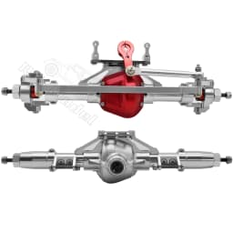 Metal CNC Front Rear Axle with Servo Base for 1/10 RC Rock Crawler Car Axial SCX10 RC4WD D90 Upgrade Parts