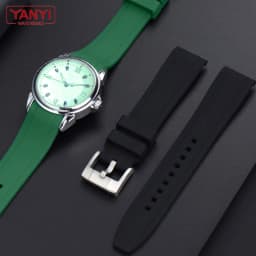 High-quality Rubber Watchband 18mm 20mm 21mm 22mm Bracelet for S-Eiko Omega Moonswatch Rolex Watch Band Curved End Watch Strap