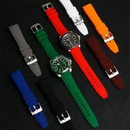 High-quality Rubber Watchband 18mm 20mm 21mm 22mm Bracelet for S-Eiko Omega Moonswatch Rolex Watch Band Curved End Watch Strap