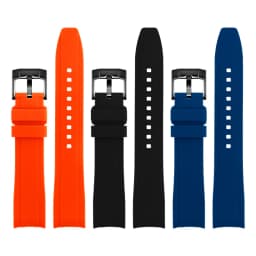 High-quality Rubber Watchband 18mm 20mm 21mm 22mm Bracelet for S-Eiko Omega Moonswatch Rolex Watch Band Curved End Watch Strap