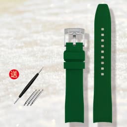 High-quality Rubber Watchband 18mm 20mm 21mm 22mm Bracelet for S-Eiko Omega Moonswatch Rolex Watch Band Curved End Watch Strap