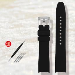 High-quality Rubber Watchband 18mm 20mm 21mm 22mm Bracelet for S-Eiko Omega Moonswatch Rolex Watch Band Curved End Watch Strap