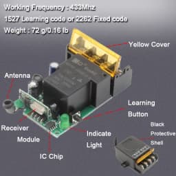 433Mhz High Power Wireless Remote Control Switch AC75-220V 30A 1000M For Factory Farm Office Exhaust Fan Pump Ceiling Lamp