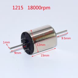 1PC 8mm 10mm 12mm 15mm 17mm 816 1020 1215 1725 7-pole Rotor DC 12V Dual Shaft Coreless Motor For Rail Train Model