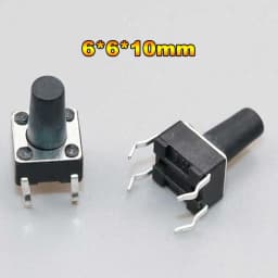 Cltgxdd 10PCS Tactile Push Button Switch Car Remote Control Keys Button Touch Micro Switch Momentary SMD DIP 2*4 3*6 4*4 6*6