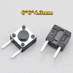 Cltgxdd 10PCS Tactile Push Button Switch Car Remote Control Keys Button Touch Micro Switch Momentary SMD DIP 2*4 3*6 4*4 6*6