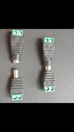 100pcs Male DC Connector 2.1*5.5mm Power Jack Adapter Plug Cable Easy Connector for CCTV Camera/3528/5050 LED Strip Light