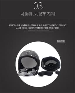 Retro Vintage Helmet Motorcycle 3/4 Open Face DOT Approved Visor PU Leather Casco Moto Helmet Motocross Helmets With Goggle Mask