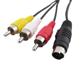 1pc 5ft 4 Pin S-Video Male To 3 RCA Male Plug AV Audio Video Adapter Connector Cable for DVD PC TV