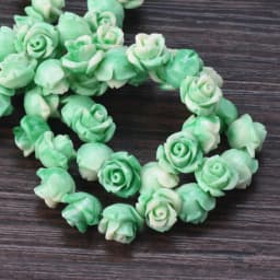 10pcs 6mm 8mm 10mm Flower Shape Gradient Color Artificial Coral Shell Powder Loose Beads for Jewelry Making DIY Crafts Findings
