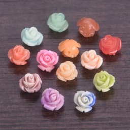 10pcs 6mm 8mm 10mm Flower Shape Gradient Color Artificial Coral Shell Powder Loose Beads for Jewelry Making DIY Crafts Findings