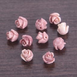 10pcs 6mm 8mm 10mm Flower Shape Gradient Color Artificial Coral Shell Powder Loose Beads for Jewelry Making DIY Crafts Findings