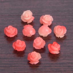 10pcs 6mm 8mm 10mm Flower Shape Gradient Color Artificial Coral Shell Powder Loose Beads for Jewelry Making DIY Crafts Findings