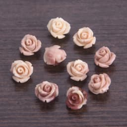 10pcs 6mm 8mm 10mm Flower Shape Gradient Color Artificial Coral Shell Powder Loose Beads for Jewelry Making DIY Crafts Findings