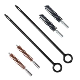 GUGULUZA 3/6Pcs Set 9MM Pistol Cleaning Kit Brass Bristle Bore Brush Nylon Rod for Universal .38Cal.357Cal Handgun Revolvers