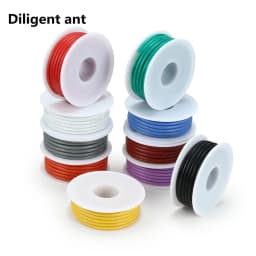 Household DIY high quality flexible silicone wire and cable 5 colors mixed 1 box tinned pure copper anti-oxidation