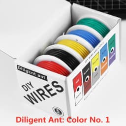 Household DIY high quality flexible silicone wire and cable 5 colors mixed 1 box tinned pure copper anti-oxidation