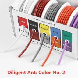 Household DIY high quality flexible silicone wire and cable 5 colors mixed 1 box tinned pure copper anti-oxidation