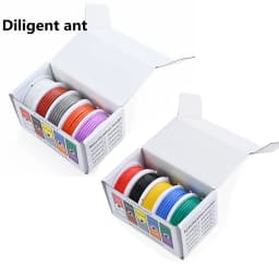 Household DIY high quality flexible silicone wire and cable 5 colors mixed 1 box tinned pure copper anti-oxidation