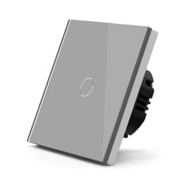 BSEED EU Double Wall Light Switches Touch Switch Wall Socket USB Type-C Charge Port Crystal Glass Panel Switch Blue Blacklight