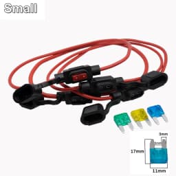 1set MINI/Small/Medium Car Waterproof Fuse Box Blade Type In Line Fuse Holder Power Socket 18/16/14/12/10AWG 7.5A10A20A30A40A50A