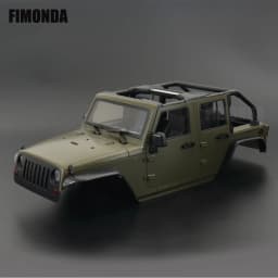 1:10 Scale Wrangler Convertible Hard Body Kit 313mm Wheelbase for 1/10 RC Crawler Axial SCX10 Rubicon TRX4 Redcat GEN8