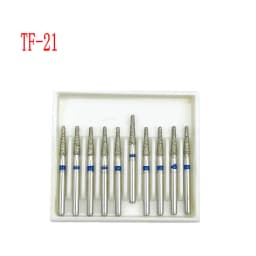 10pcs/box 1.6mm Shank Dental Diamond Burs Drill FG Diamond for High Speed Handpiece Burs Dentist Drills