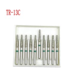 10pcs/box 1.6mm Shank Dental Diamond Burs Drill FG Diamond for High Speed Handpiece Burs Dentist Drills