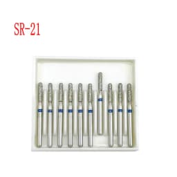 10pcs/box 1.6mm Shank Dental Diamond Burs Drill FG Diamond for High Speed Handpiece Burs Dentist Drills