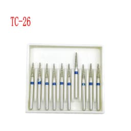 10pcs/box 1.6mm Shank Dental Diamond Burs Drill FG Diamond for High Speed Handpiece Burs Dentist Drills