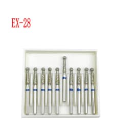 10pcs/box 1.6mm Shank Dental Diamond Burs Drill FG Diamond for High Speed Handpiece Burs Dentist Drills