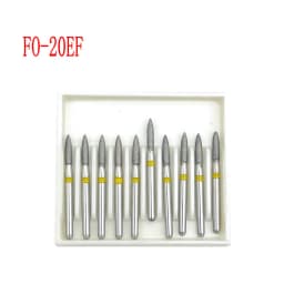 10pcs/box 1.6mm Shank Dental Diamond Burs Drill FG Diamond for High Speed Handpiece Burs Dentist Drills