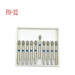 10pcs/box 1.6mm Shank Dental Diamond Burs Drill FG Diamond for High Speed Handpiece Burs Dentist Drills