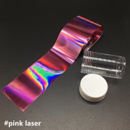 1m Holographic Nail Foil Stickers Mirror Effect Nail Art Transfer Paper Matt Purple Transfer Decals Matte Golden Nails Manicure