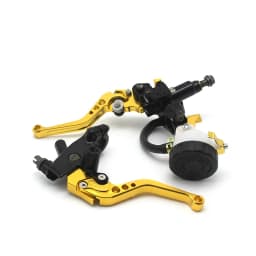 Alconstar- 7/8" 22mm Motorcycle Clutch Brake Master Cylinder Reservoir Levers Kit Fluid Reservoir Set For Honda For Kawasaki KLX
