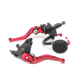 Alconstar- 7/8" 22mm Motorcycle Clutch Brake Master Cylinder Reservoir Levers Kit Fluid Reservoir Set For Honda For Kawasaki KLX