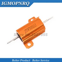 1PCS 5W 10W 25W Aluminum Power Metal Shell Case Wirewound Resistor 0.01 ~ 30K 1 2 3 5 6 8 10 20 100 150 1K 10K ohm RX24 Resistor