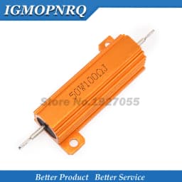 1PCS 5W 10W 25W Aluminum Power Metal Shell Case Wirewound Resistor 0.01 ~ 30K 1 2 3 5 6 8 10 20 100 150 1K 10K ohm RX24 Resistor