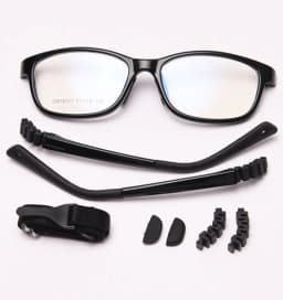 Kachawoo Children Square Eyeglasses Optical TR90 Kids Glasses Frames Flexible Boys Girls Protective Silicone Blue Pink Black