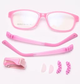 Kachawoo Children Square Eyeglasses Optical TR90 Kids Glasses Frames Flexible Boys Girls Protective Silicone Blue Pink Black