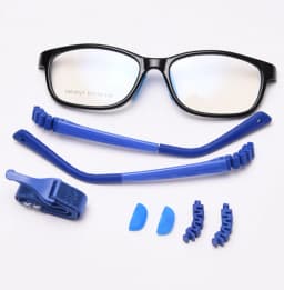 Kachawoo Children Square Eyeglasses Optical TR90 Kids Glasses Frames Flexible Boys Girls Protective Silicone Blue Pink Black