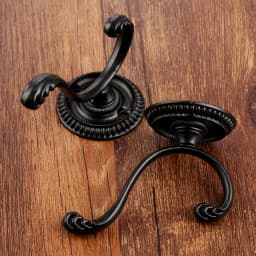 Black Vintage Bronze Single Hooks Hat Clothes Towel Wall Door Hanger Hook Bathroom Accessories Coat Hanging Hooks 76*63mm
