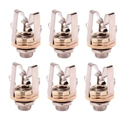 6 pieces mono input stereo output 6.35 mm 1/4 "jack socket for electric guitar