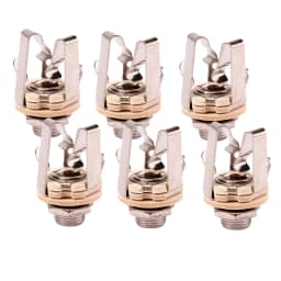 6 pieces mono input stereo output 6.35 mm 1/4 "jack socket for electric guitar
