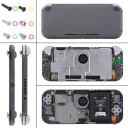 eXtremeRate DIY Replacement Shell Housing Case Cover with Screen Protector for NS Switch Lite - White & Matcha Green