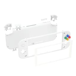 eXtremeRate DIY Replacement Shell Housing Case Cover with Screen Protector for NS Switch Lite - White & Matcha Green