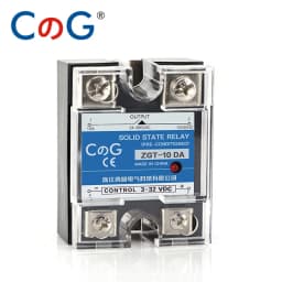 CG ZGT-40DA 10A 25A 40A Single Phase DC To AC SSR Heat Sink 24-480VAC Relay Input 3-32VDC With Plastic Cover Solid State Relay