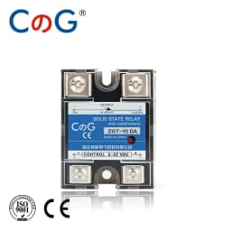 CG ZGT-40DA 10A 25A 40A Single Phase DC To AC SSR Heat Sink 24-480VAC Relay Input 3-32VDC With Plastic Cover Solid State Relay