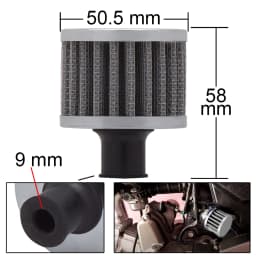 Universal Car Air Filter for Motorcycle Cold Air Intake High Flow Crankcase Vent Cover Mini Breather Filters 9mm 12mm 18mm 25mm