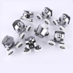 23/25/27mm Zinc Alloy Double-Wheel Sliding Shower Door Roller Bearing Wheel Runners Replacement for 12-14mm glass